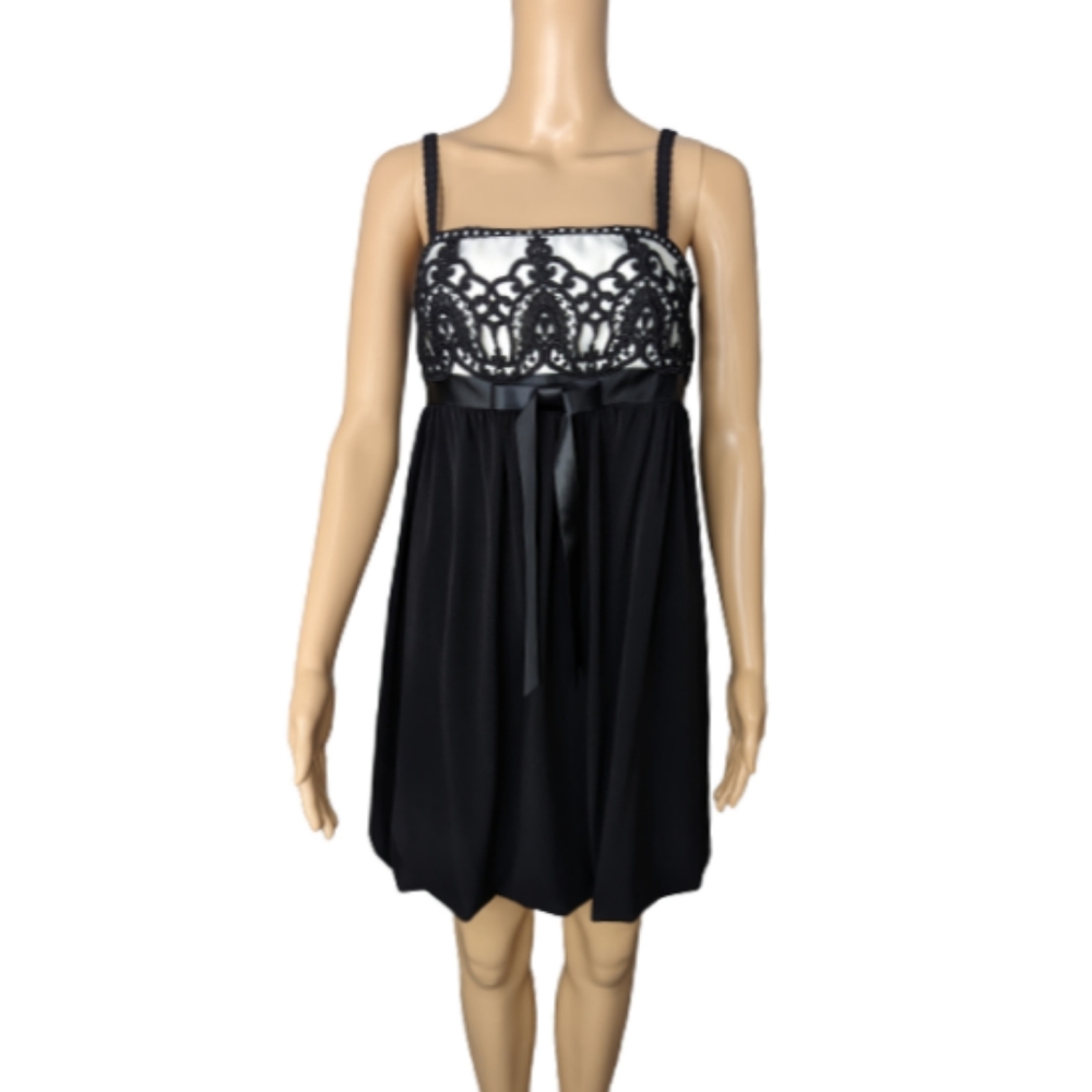 Jessica McClintock Black and White Formal Dress 4